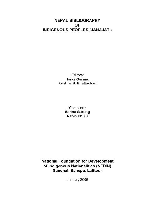 Choto Narad Sex - Nepal Bibliography of Indigenous Peoples (Janajati)