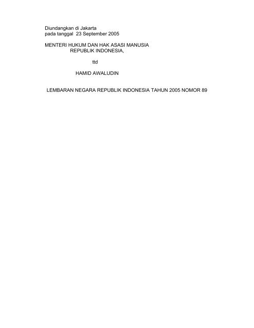 undang-undang republik indonesia nomor 3 tahun 2005 tentang ...