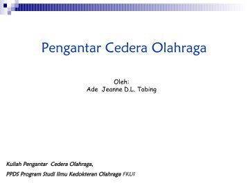 Pengantar Cedera Olahraga