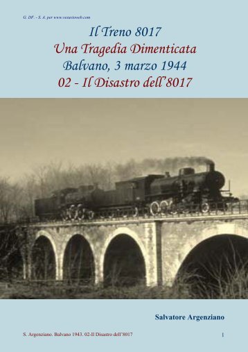 Il Treno 8017 Una Tragedia Dimenticata Balvano, 3 ... - Vesuvioweb