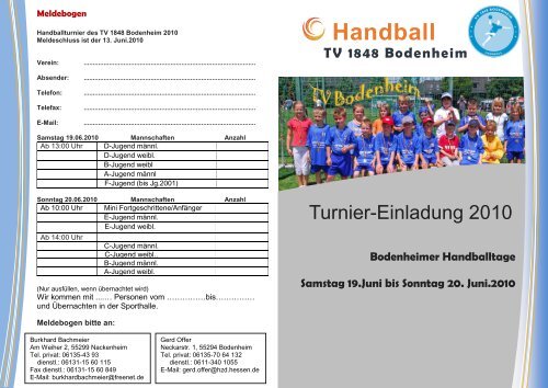 Handball - TV 1848 Bodenheim