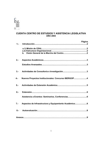 CUENTA CENTRO DE ESTUDIOS Y ASISTENCIA LEGISLATIVA