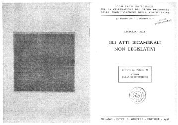 Gli atti bicamerali non legislativi - Archivio di Diritto e Storia ...