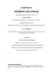 GESENIUS Hebrew Grammar