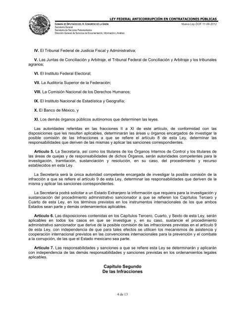 Ley Federal Anticorrupción en Contrataciones Públicas - Conagua