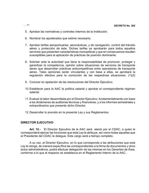 DECRETO No 582. LA ASAMBLEA LEGISLATIVA DE LA ...