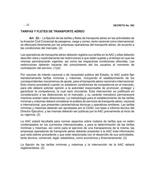 DECRETO No 582. LA ASAMBLEA LEGISLATIVA DE LA ...