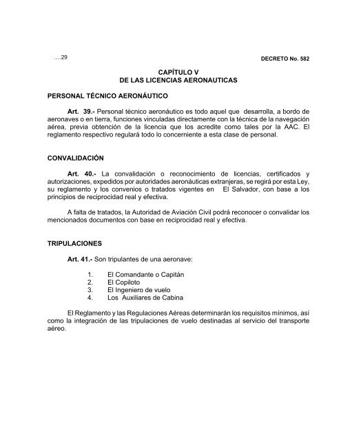 DECRETO No 582. LA ASAMBLEA LEGISLATIVA DE LA ...