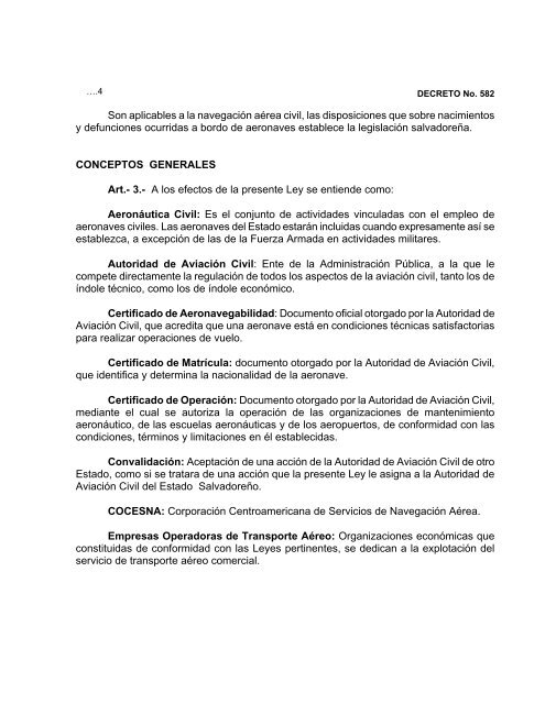 DECRETO No 582. LA ASAMBLEA LEGISLATIVA DE LA ...