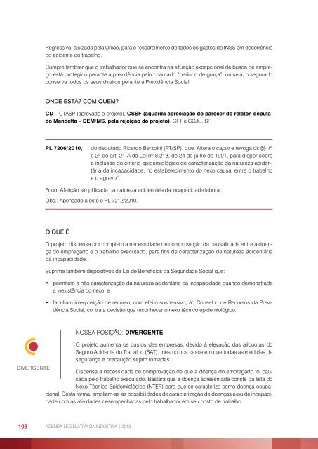 Agenda Legislativa da Indústria 2013 - CNI