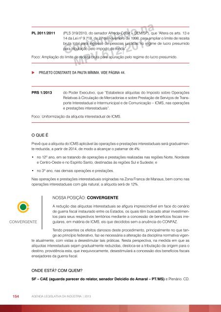 Agenda Legislativa da Indústria 2013 - CNI