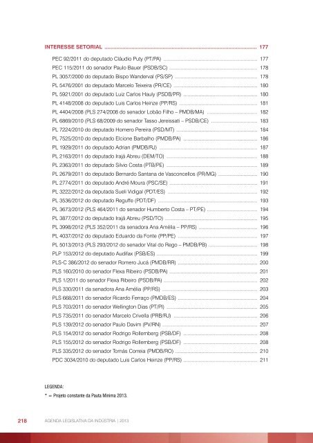 Agenda Legislativa da Indústria 2013 - CNI