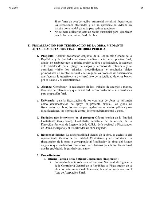 manual de procedimientos para la fiscalización de obras