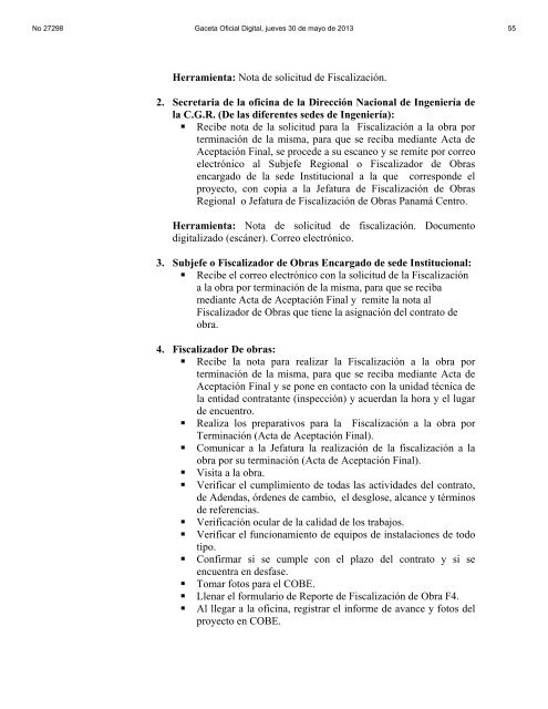 manual de procedimientos para la fiscalización de obras