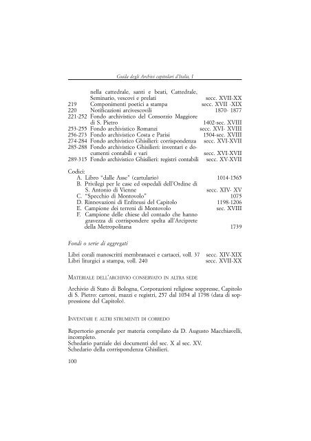 Guida degli Archivi capitolari d'Italia. I - Direzione generale per gli ...