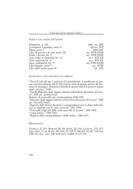 Guida degli Archivi capitolari d'Italia. I - Direzione generale per gli ...