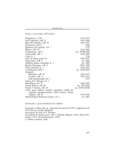 Guida degli Archivi capitolari d'Italia. I - Direzione generale per gli ...