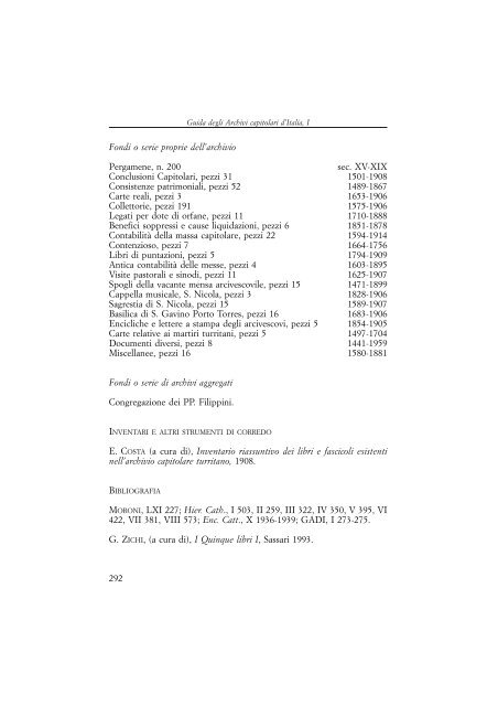 Guida degli Archivi capitolari d'Italia. I - Direzione generale per gli ...