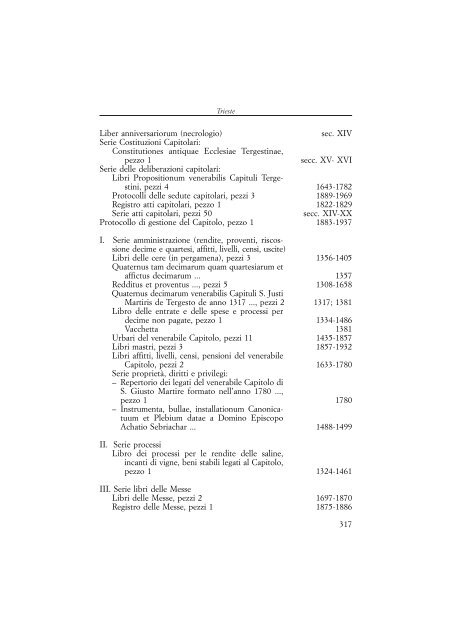 Guida degli Archivi capitolari d'Italia. I - Direzione generale per gli ...