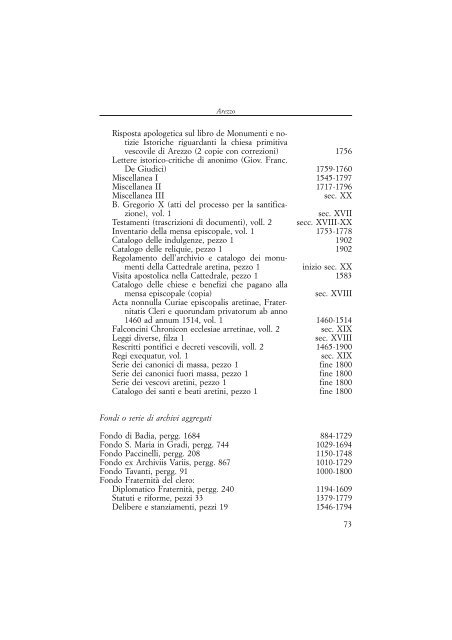 Guida degli Archivi capitolari d'Italia. I - Direzione generale per gli ...