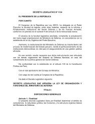 Decreto Legislativo Nº 1134 - Ministerio de Defensa