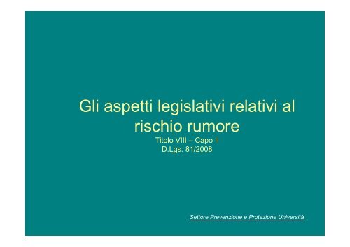 Aspetti Legislativi Rumore Pelosi.pdf - Università degli Studi di Parma