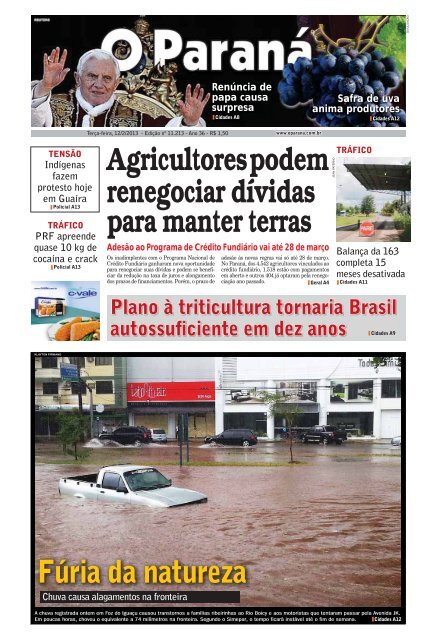 Agricultores podem renegociar dívidas para manter terras - O Paraná