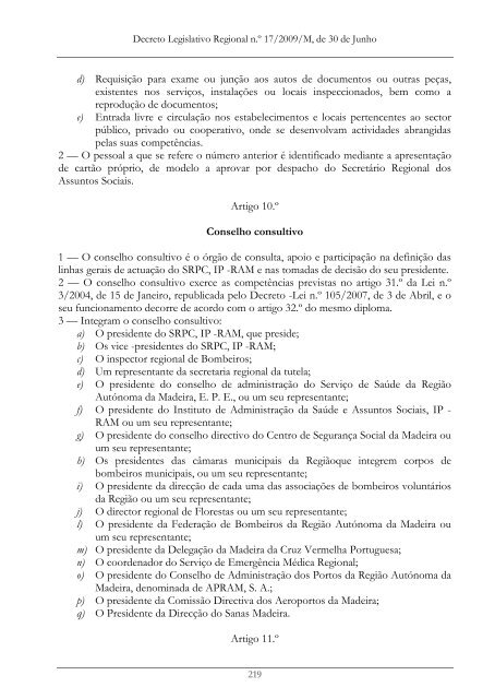 Compilação Legislativa - Autoridade Nacional de Protecção Civil