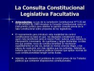 La Consulta Constitucional Legislativa Facultativa - Poder Judicial