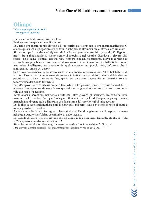 VolanZine n°10: tutti i racconti in concorso - Scripta Volant