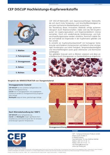 CEP DISCUP-Datenblätter - CEP Compound Extrusion Products ...