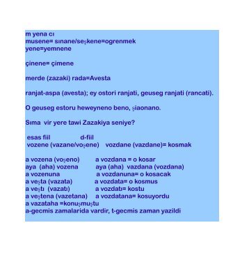 dersa1-Zazaki-lesson one zaza language