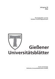 Universitätsblätter 2006 - Gießener Hochschulgesellschaft