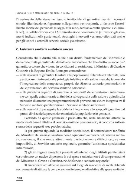 indagine sulla mediazione culturale in italia - Integrazione Migranti