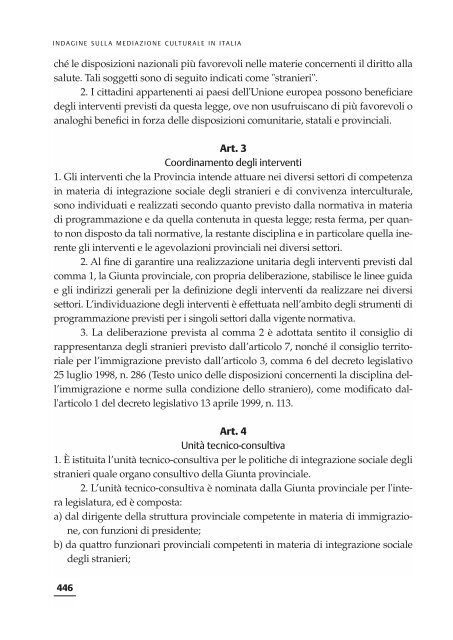 indagine sulla mediazione culturale in italia - Integrazione Migranti