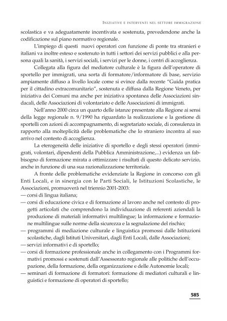 indagine sulla mediazione culturale in italia - Integrazione Migranti