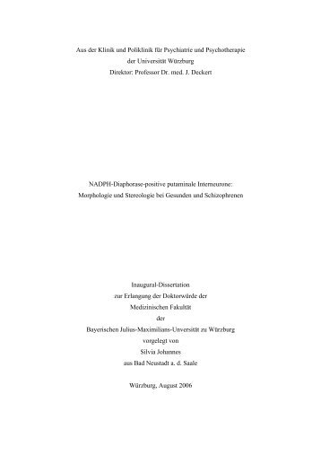 NADPH-Diaphorase-positive putaminale Interneurone: Morphologie ...