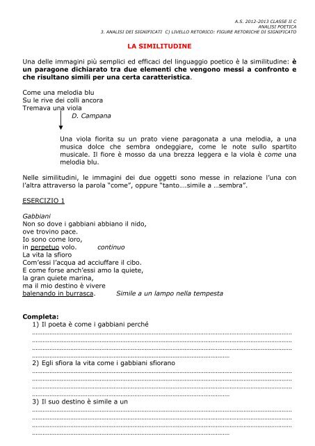 Similitudini E Metafore Quelli Che Studiano