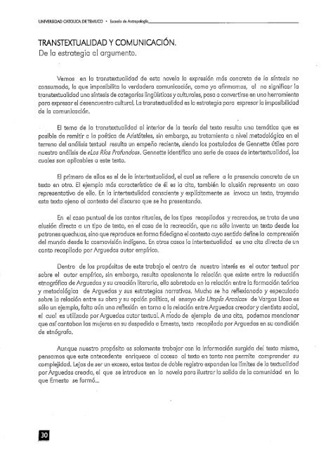 EL SUEÑO DE LA COMUNICACIÓN EN JQSÉ MARlA ARGUEDAS.