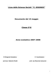 Documento del 15 maggio - Liceo Carlo Sigonio