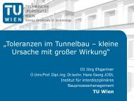 Toleranzen im Tunnelbau - kleine Ursache mit großer Wirkung