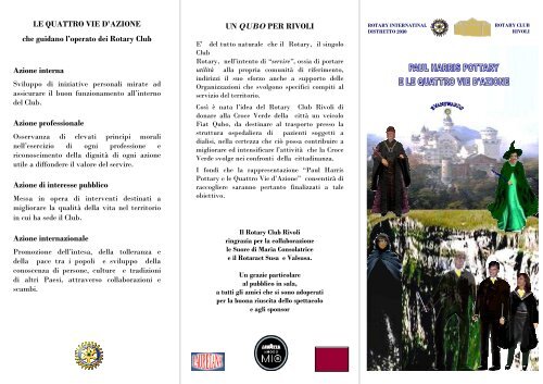 Programma Teatrotary - Rotary Club Rivoli
