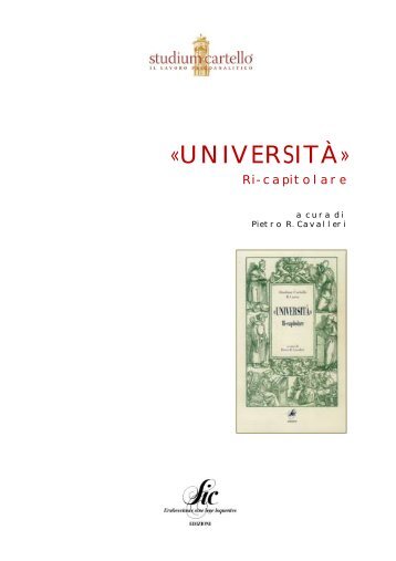 «UNIVERSITÀ». RI-CAPITOLARE - 1997 - Società Amici del Pensiero