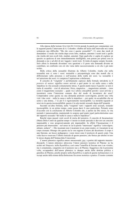 «UNIVERSITÀ». RI-CAPITOLARE - 1997 - Società Amici del Pensiero