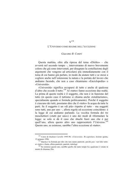 «UNIVERSITÀ». RI-CAPITOLARE - 1997 - Società Amici del Pensiero