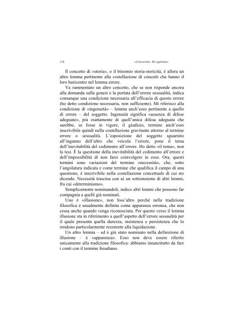 «UNIVERSITÀ». RI-CAPITOLARE - 1997 - Società Amici del Pensiero