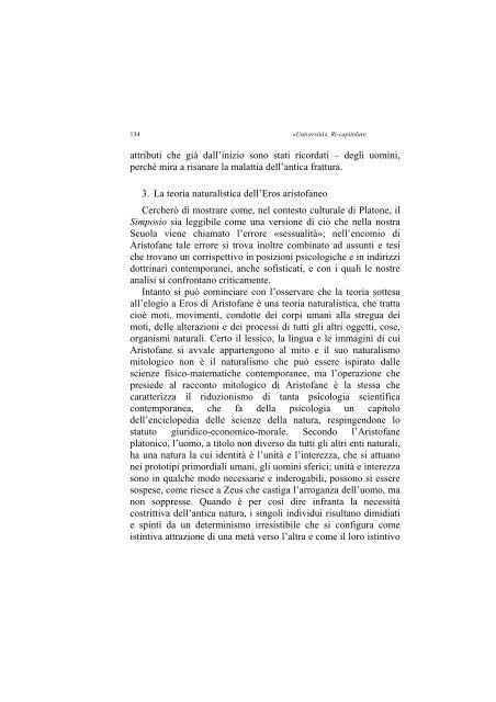 «UNIVERSITÀ». RI-CAPITOLARE - 1997 - Società Amici del Pensiero