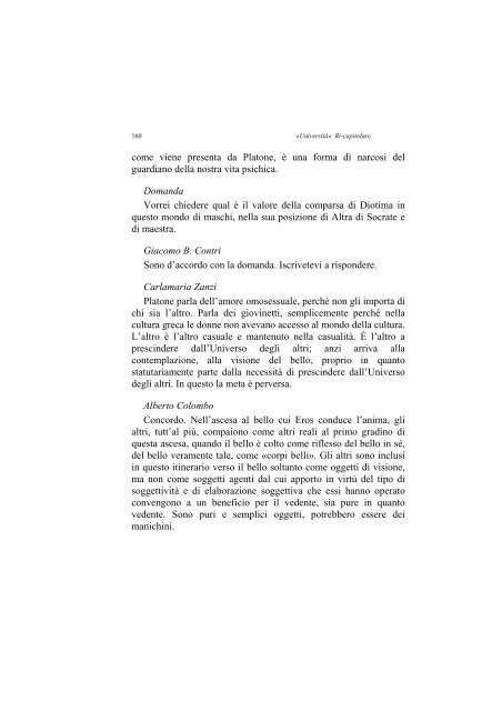 «UNIVERSITÀ». RI-CAPITOLARE - 1997 - Società Amici del Pensiero