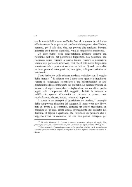 «UNIVERSITÀ». RI-CAPITOLARE - 1997 - Società Amici del Pensiero