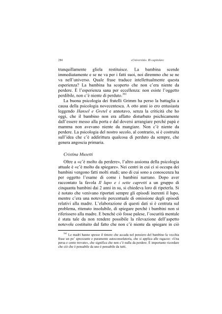 «UNIVERSITÀ». RI-CAPITOLARE - 1997 - Società Amici del Pensiero